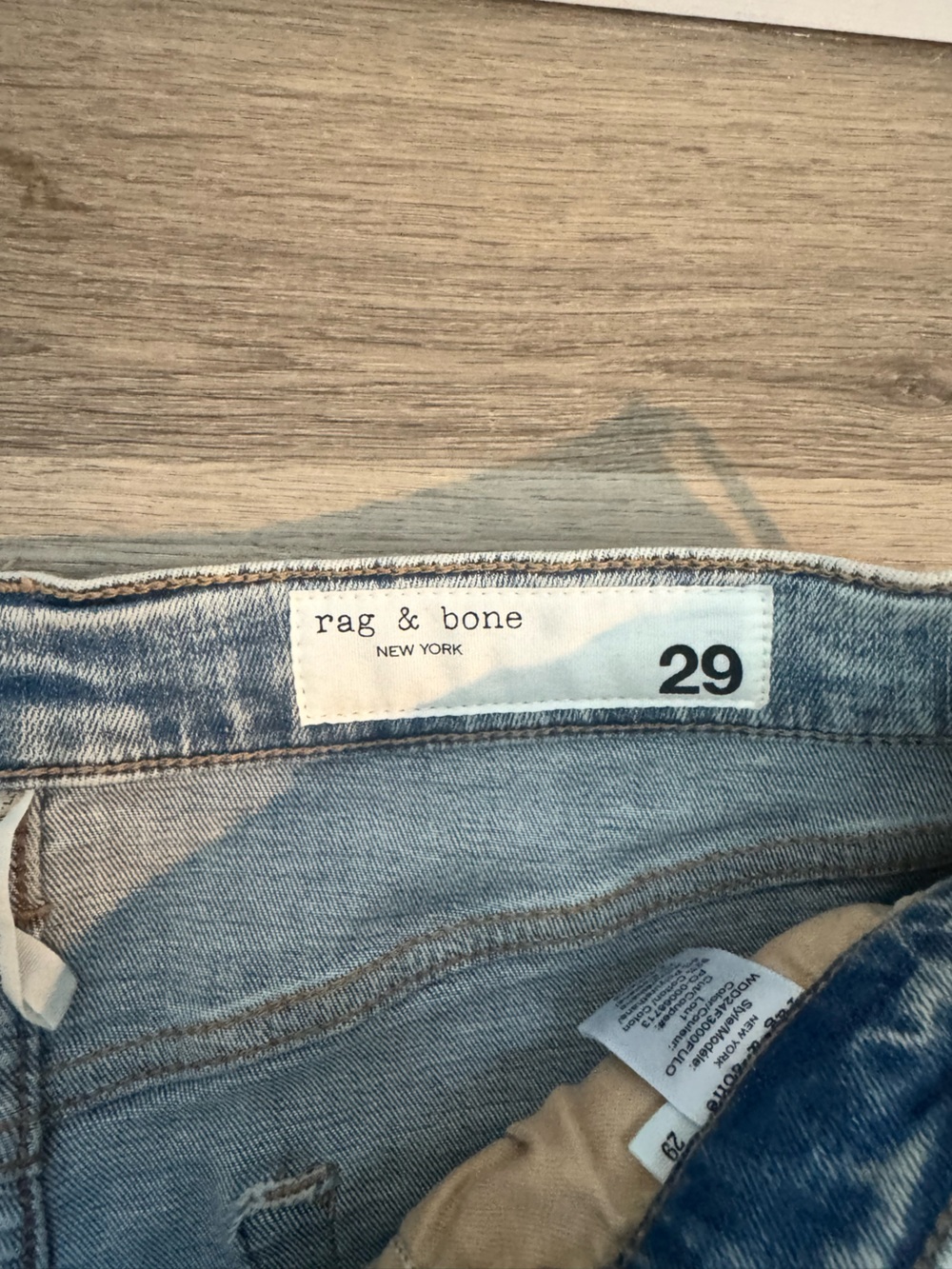 rag & bone Light Blue Straight Leg Jeans - Picture 2 of 3